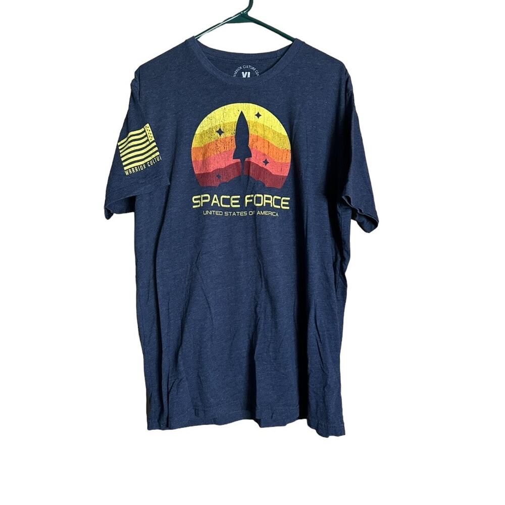 Warrior Culture Gear Space Force Blue T-Shirt Size XL
